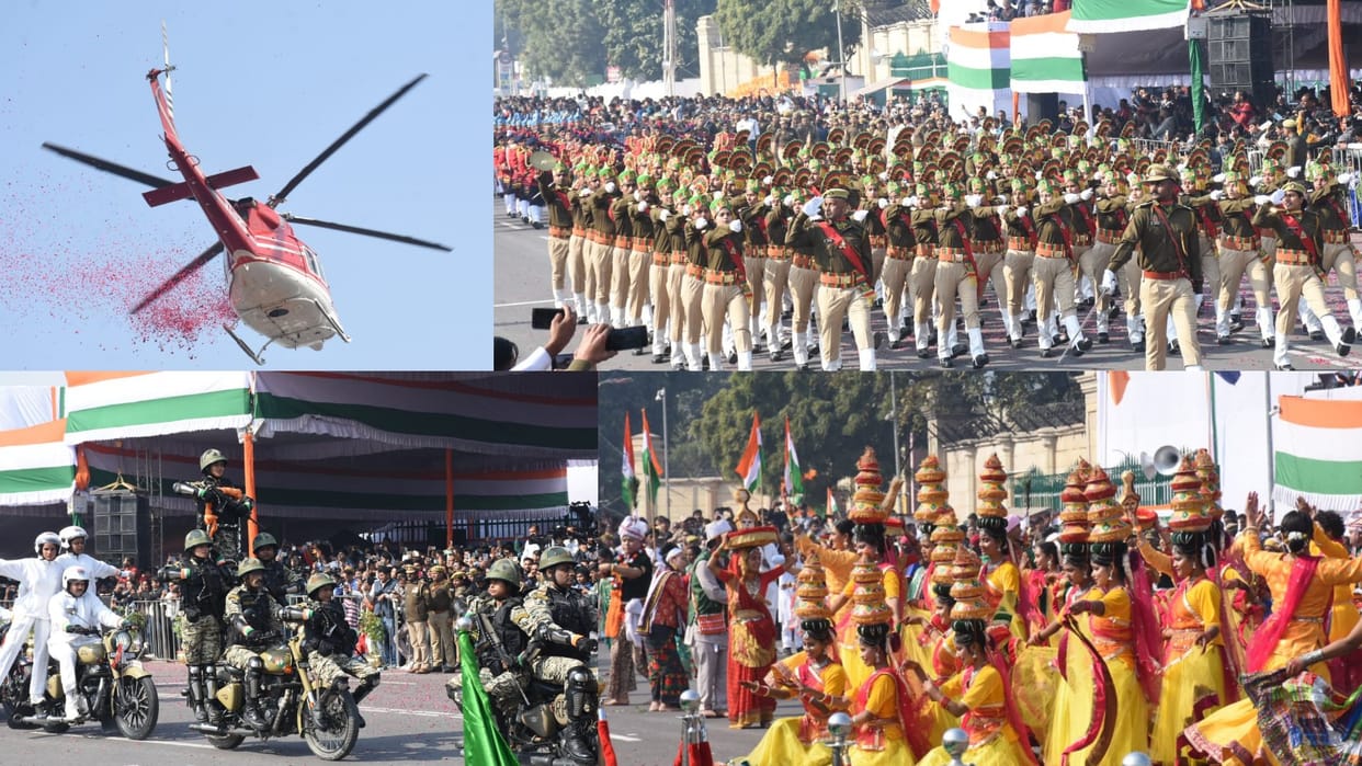 Pics of Republic Day parade 2025 in Lucknow.