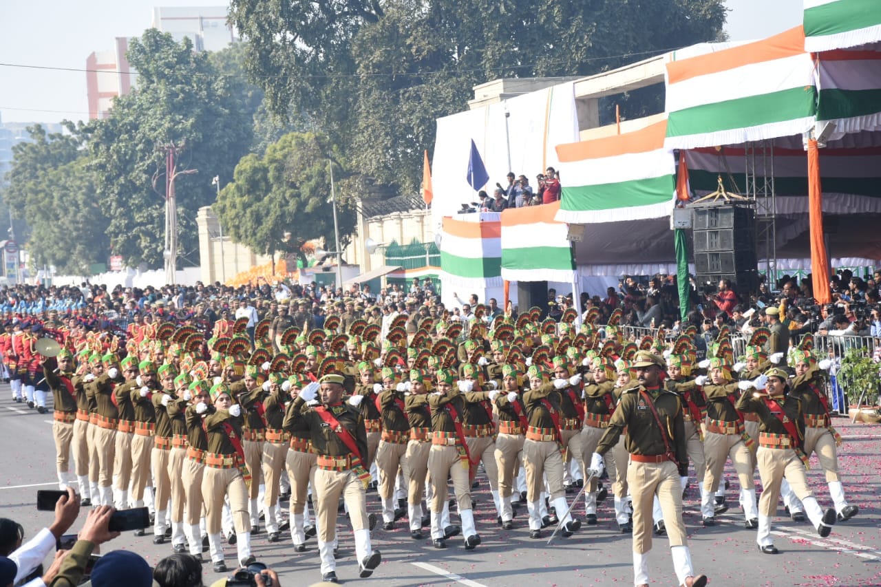 Pics of Republic Day parade 2025 in Lucknow.