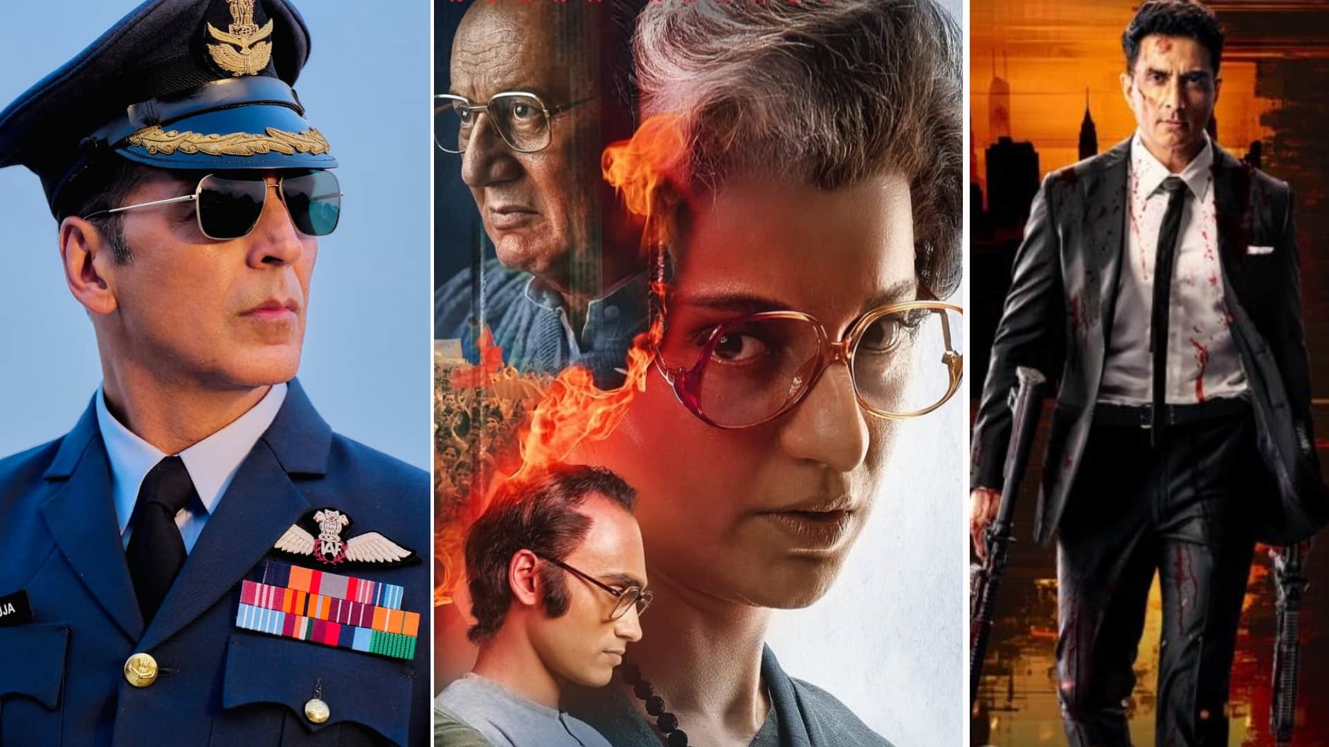 box office collection Sunday report akshay sky force kangana ranaut emergency fateh game changer earning