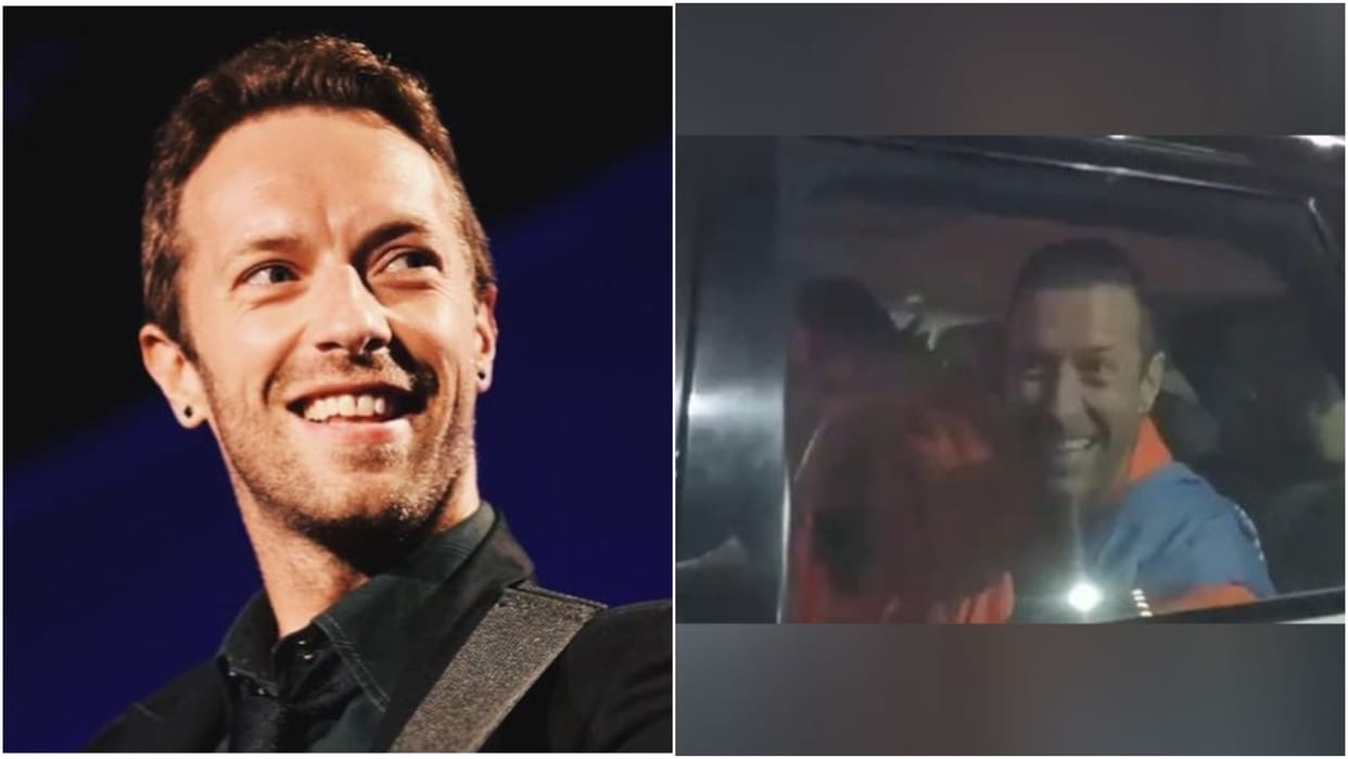 Coldplay singer chris martin arrives mahakumbh 2025 at prayagraj with girlfriend Dakota Johnson