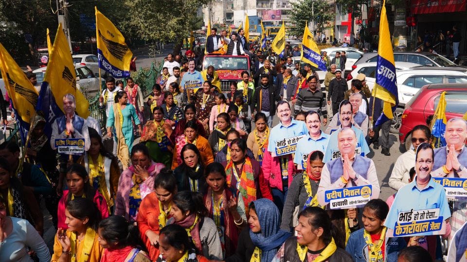 Rajya Sabha MP Raghav Chadha did grand road show for AAP candidate Pradeep Mittal