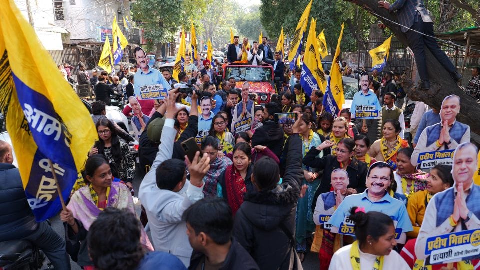 Rajya Sabha MP Raghav Chadha did grand road show for AAP candidate Pradeep Mittal