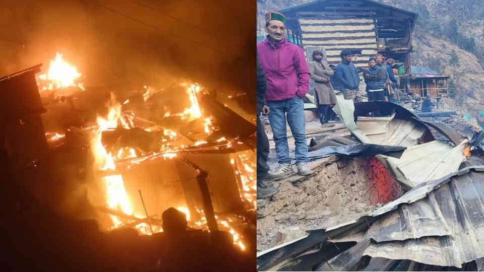 Uttarakhand News Massive fire Broke Out in Uttarkashi Savni Village Many Houses Burned woman dead Photo