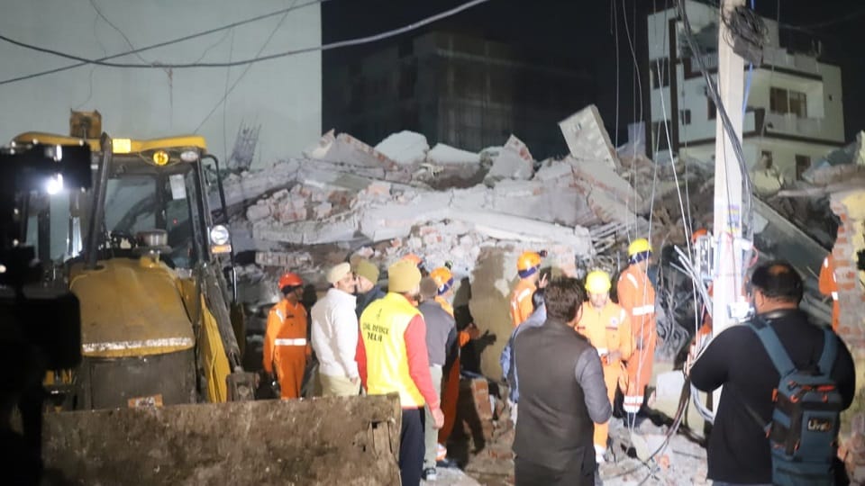 Delhi Building Collapsed People trapped in the debris of the building in Burari were pleading to be rescued