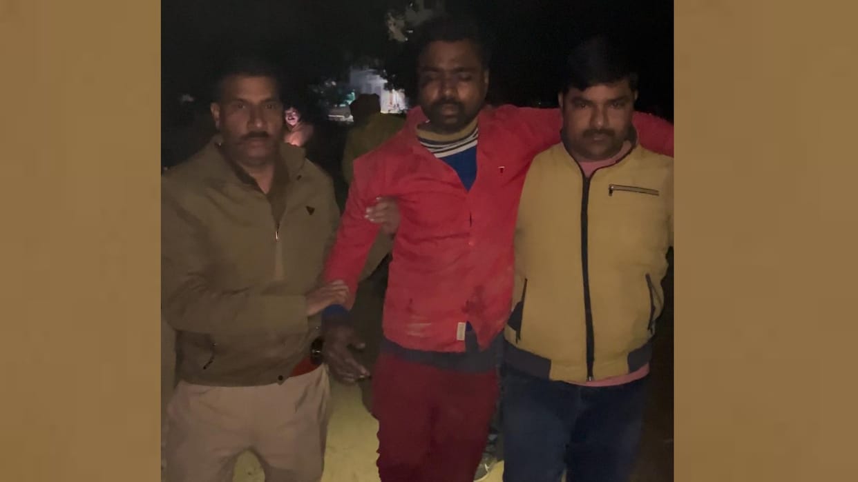 A three and half years old girl rape accused arrested after encounter in Lucknow.
