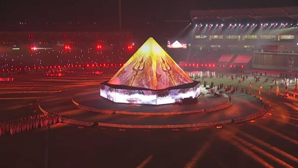 PM Modi Inaugurates 38th National Games Uttarakhand Huge Crowd in stadium Photos