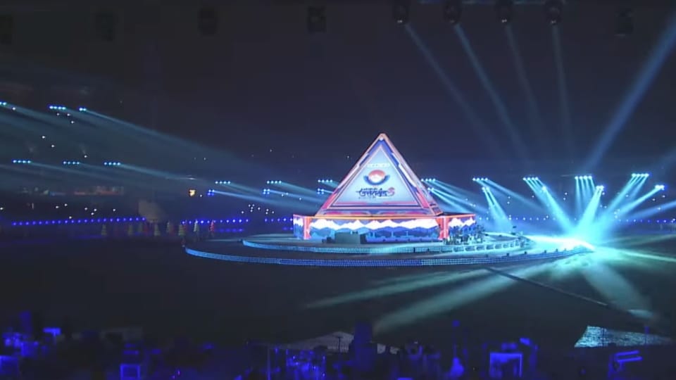 PM Modi Inaugurates 38th National Games Uttarakhand Huge Crowd in stadium Photos