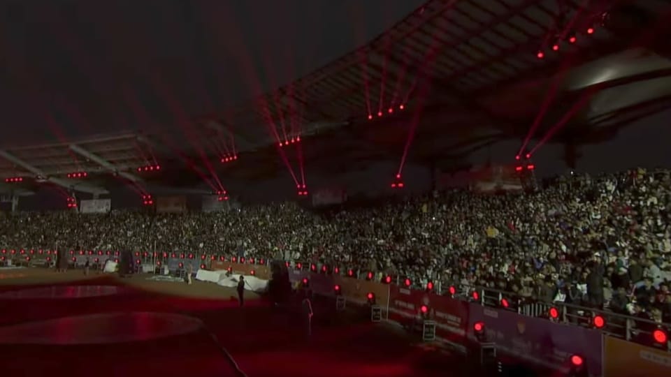 PM Modi Inaugurates 38th National Games Uttarakhand Huge Crowd in stadium Photos