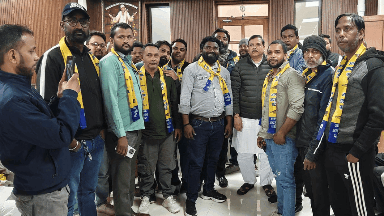 delhi election 2025 Advocate Vikas Sharma joins AAP along with his colleagues