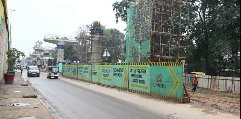 Metro work in full swing in Agra