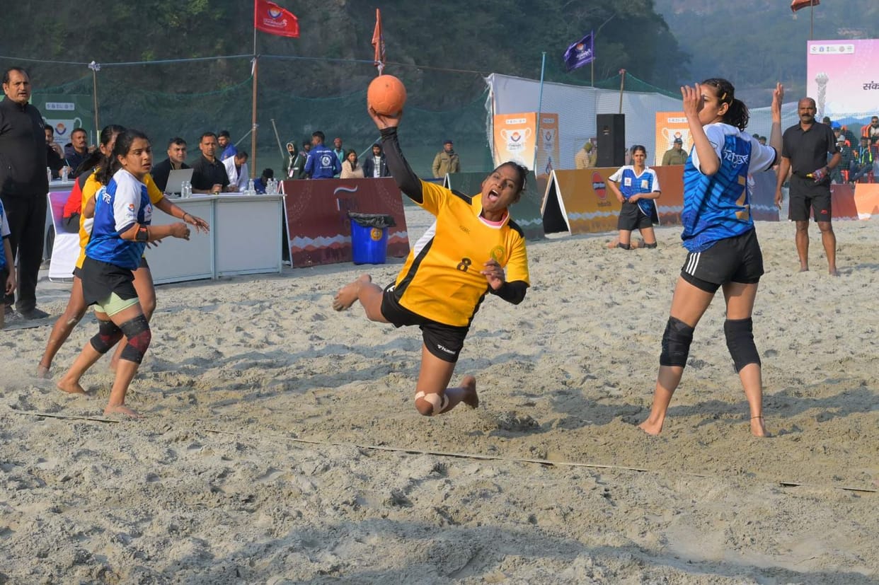 National Games 2025 Beach handball Uttarakhand and SSCB team reached final of men's category
