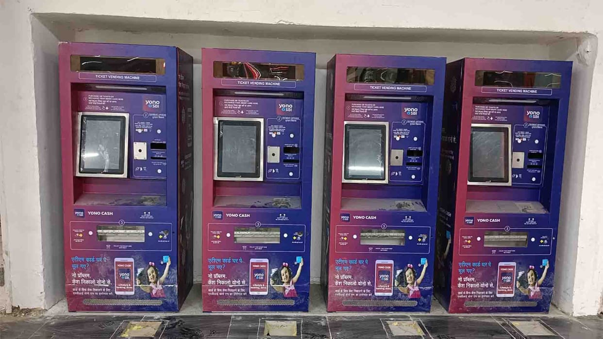 Vending machines installed in underground metro stations from Chunniganj to Kanpur Central