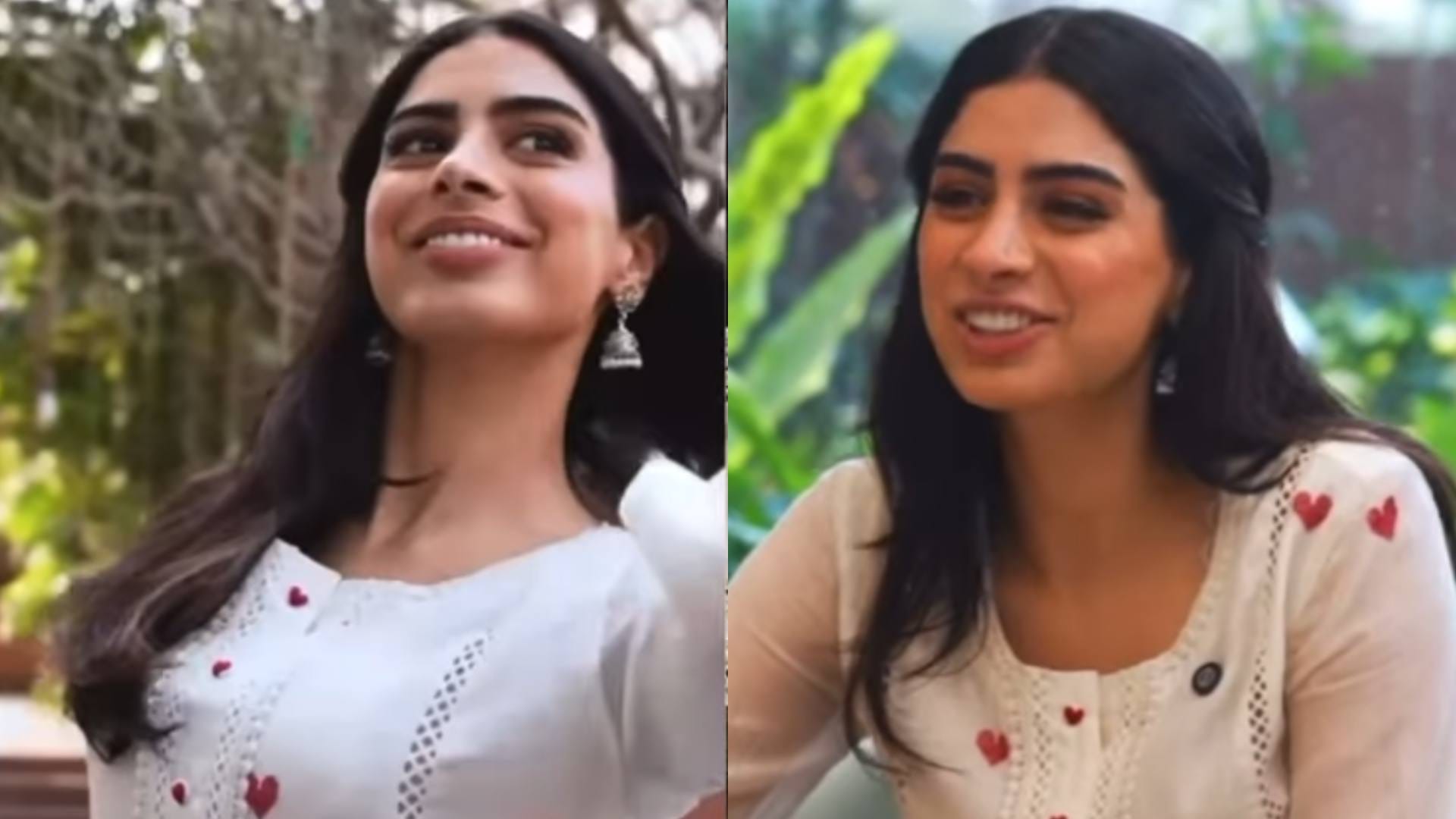 Khushi Kapoor promoted her upcoming film Loveyapa in a Chanderi white kurta set with Price six Thousand Disprj