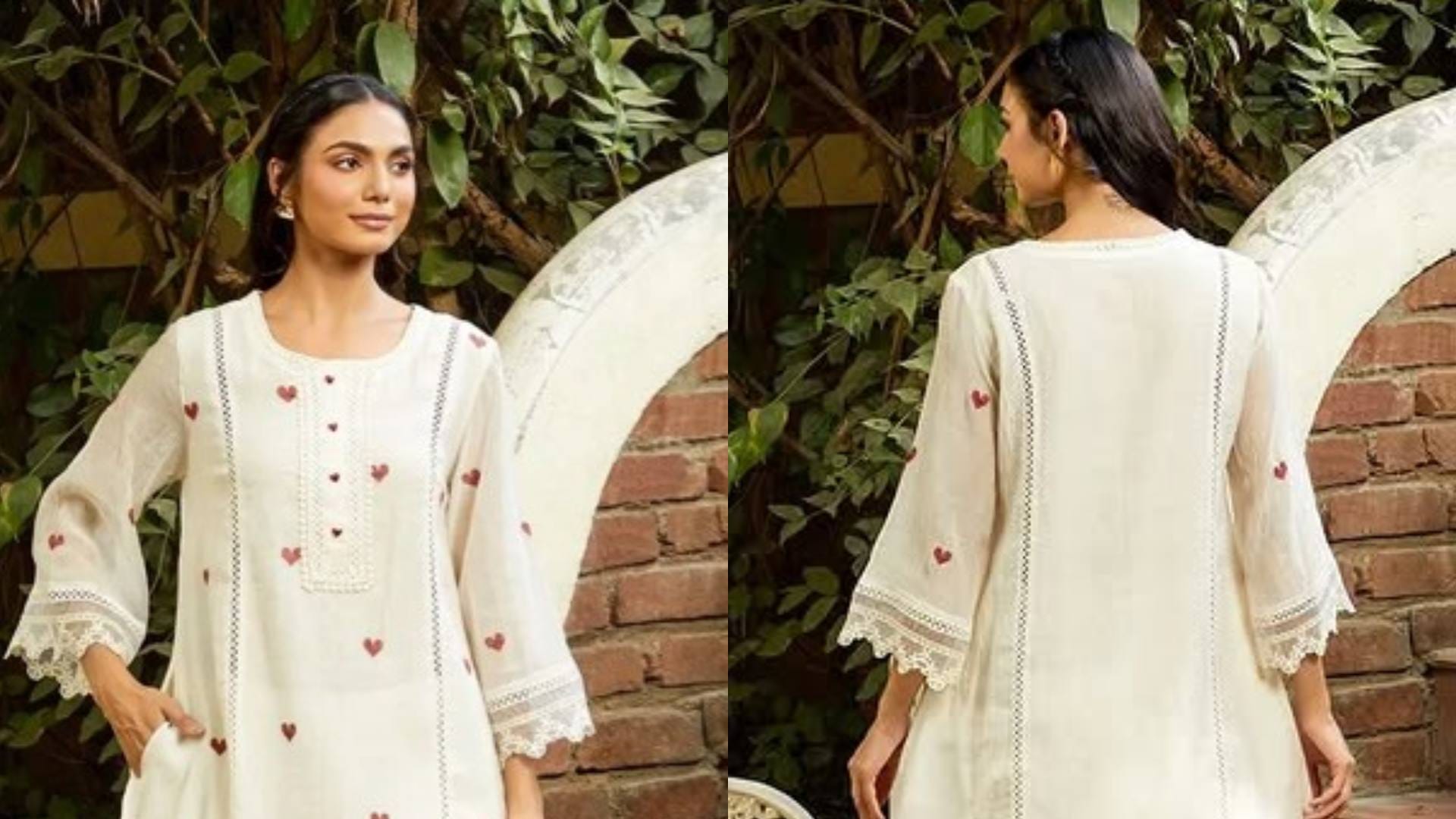 Khushi Kapoor promoted her upcoming film Loveyapa in a Chanderi white kurta set with Price six Thousand Disprj