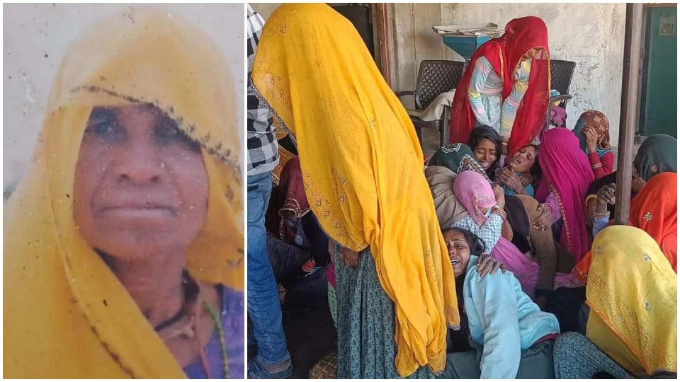 महिला की मौत पर रोते-बिलखते परिजन।