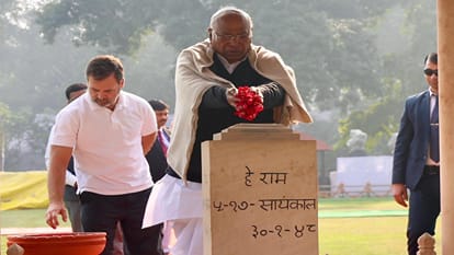 Death anniversary of Mahatma Gandhi President Murmu PM Modi including These leaders paid tribute News In Hindi