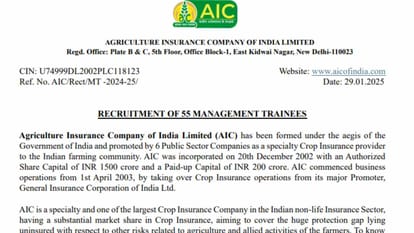 AIC recruitment 2025: Apply for 55 Management Trainee posts till February 20, check details here