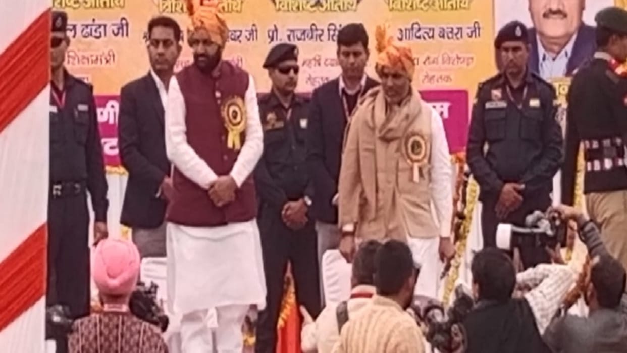 CM Naib Singh Saini paid tribute to Deenbandhu Sir Chhotu Ram on his birth anniversary at Rohtak Jat College