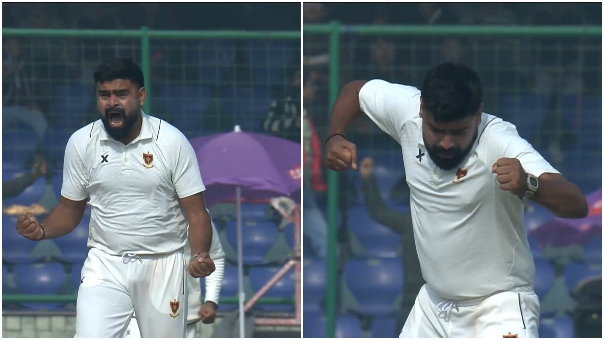 Virat Kohli Bowled Dismissal Today Himanshu Sangwan Wicket Celebration Video Ranji Trophy