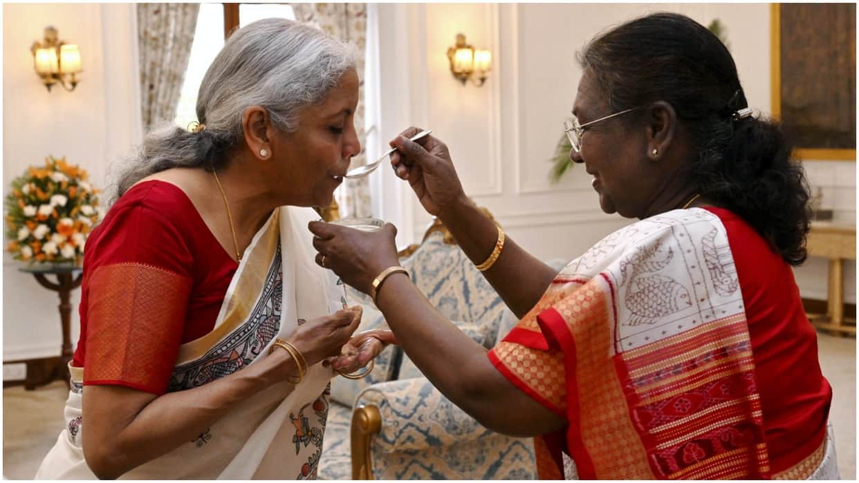 Budget 2025 Photos: President Droupadi Murmu fed curd and sugar to Nirmala Sitharaman Know all about it