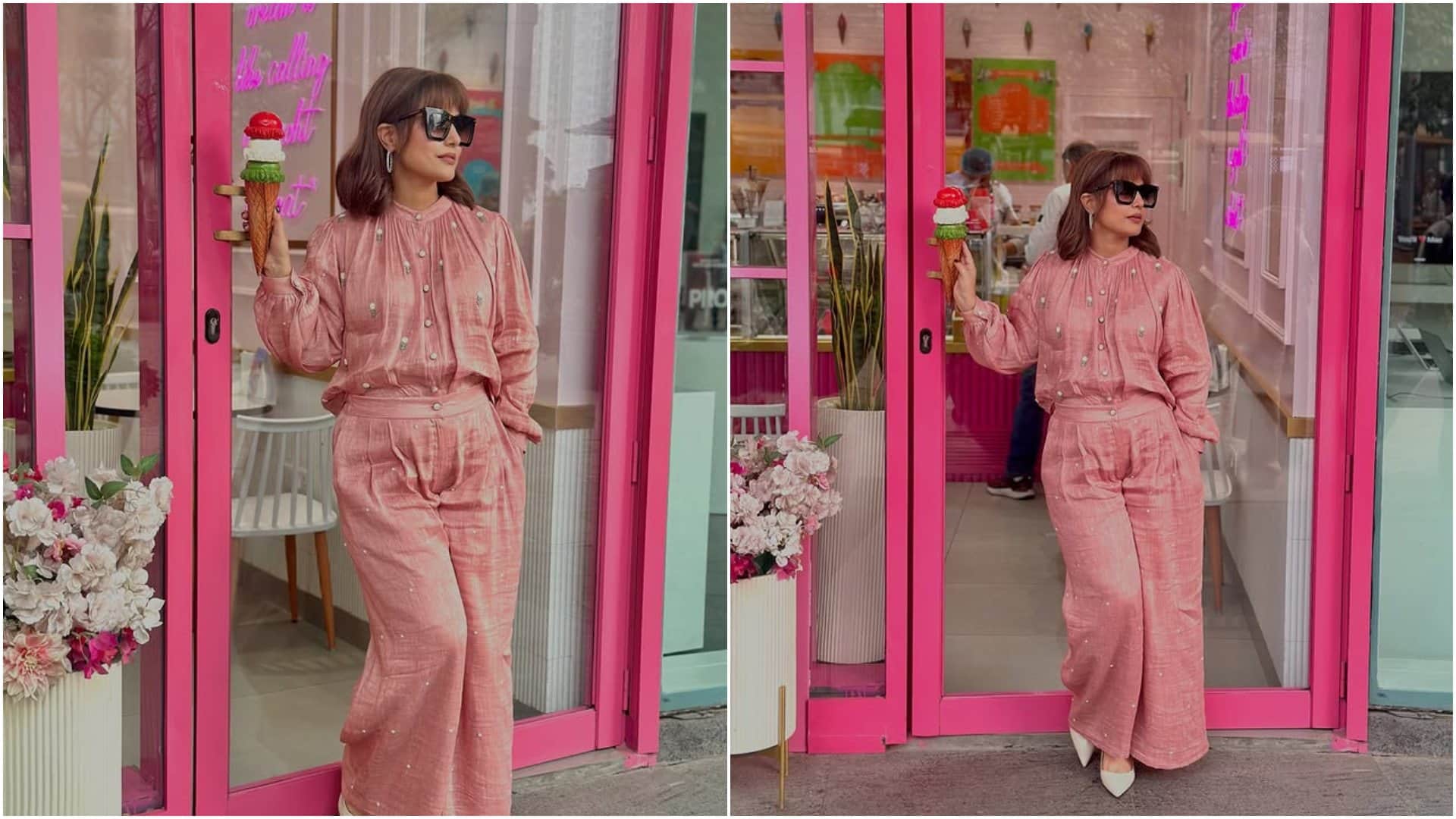 Hina Khan enjoying day out with boyfriend rocky jaiswal share photos says Looking at the pink side of life