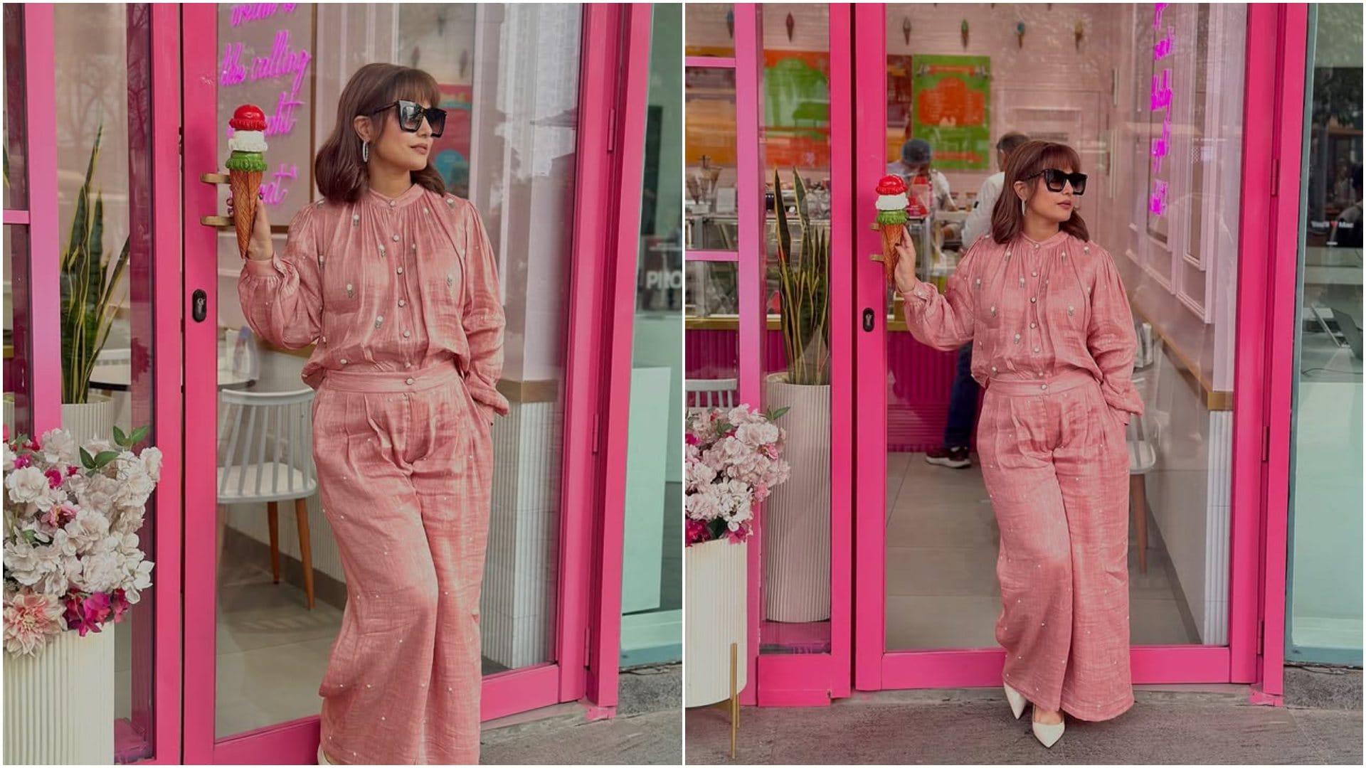 Hina Khan enjoying day out with boyfriend rocky jaiswal share photos says Looking at the pink side of life