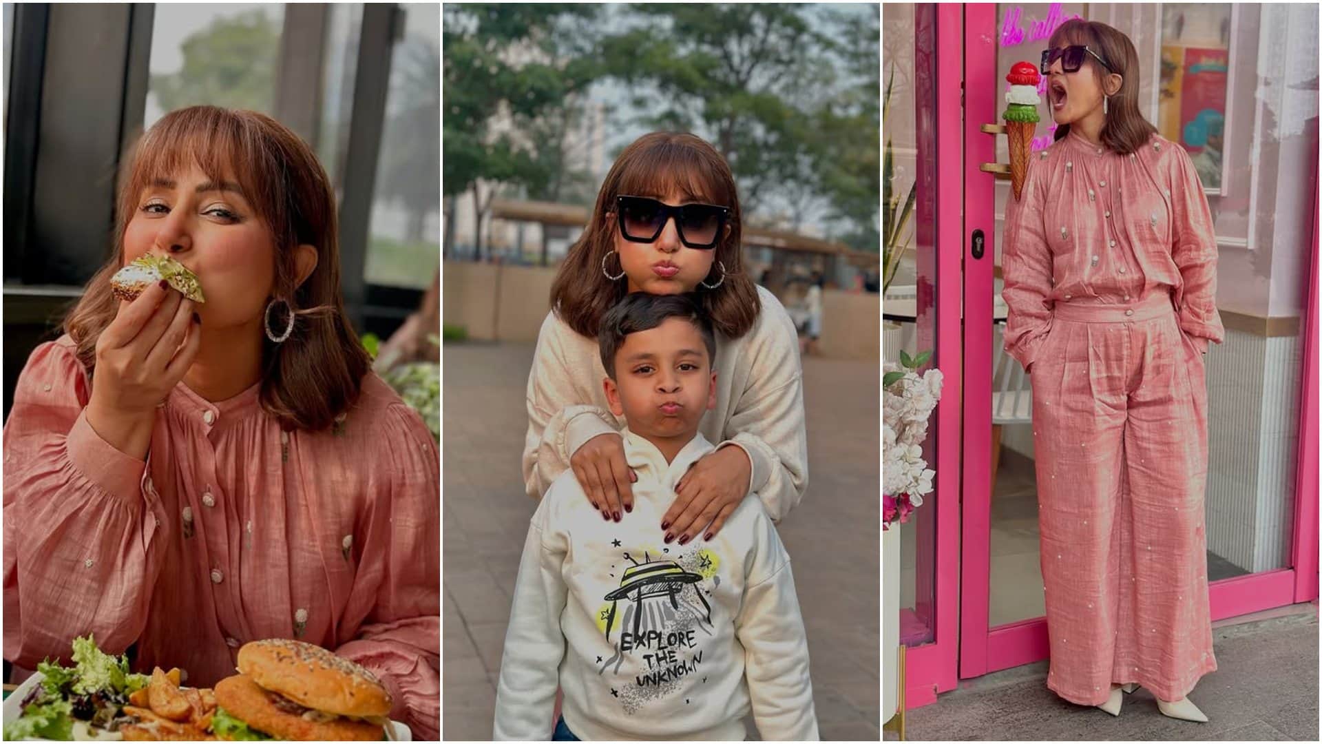 Hina Khan enjoying day out with boyfriend rocky jaiswal share photos says Looking at the pink side of life