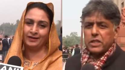 सांसद हरसिमरत काैर बादल और मनीष तिवारी।