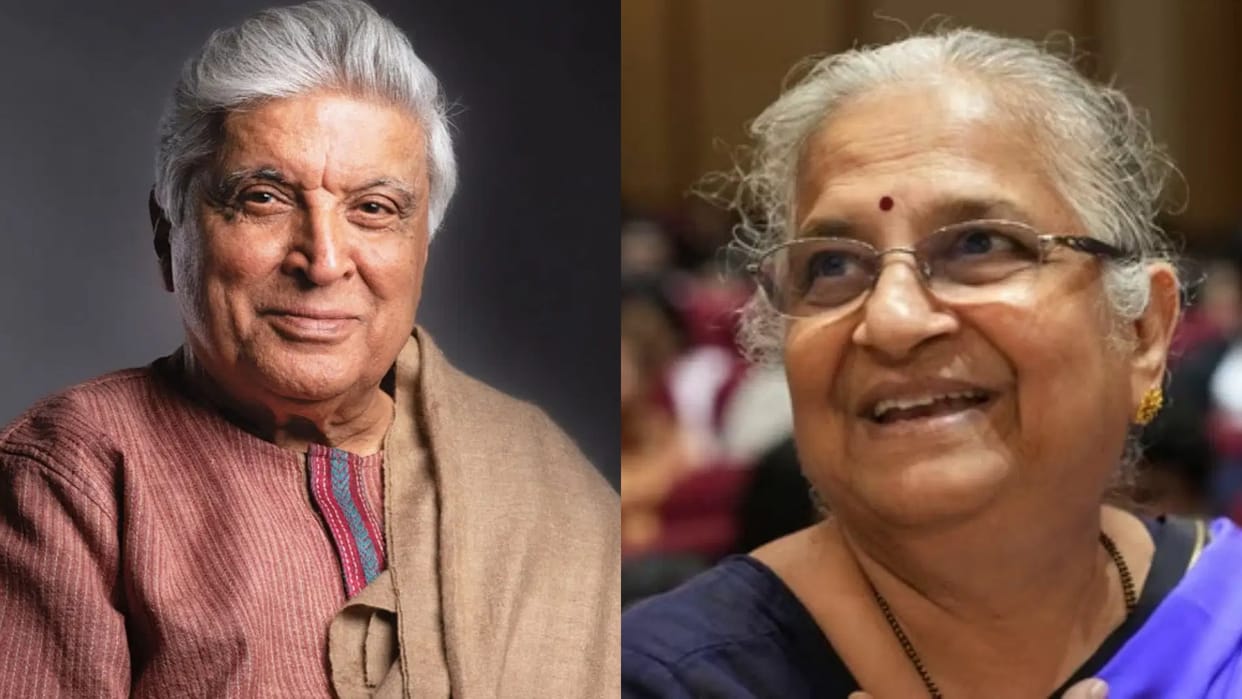 Sudha Murty Touches Javed Akhtar Feet in Jaipur Literature Festival 2025 Video Surfaced on internet