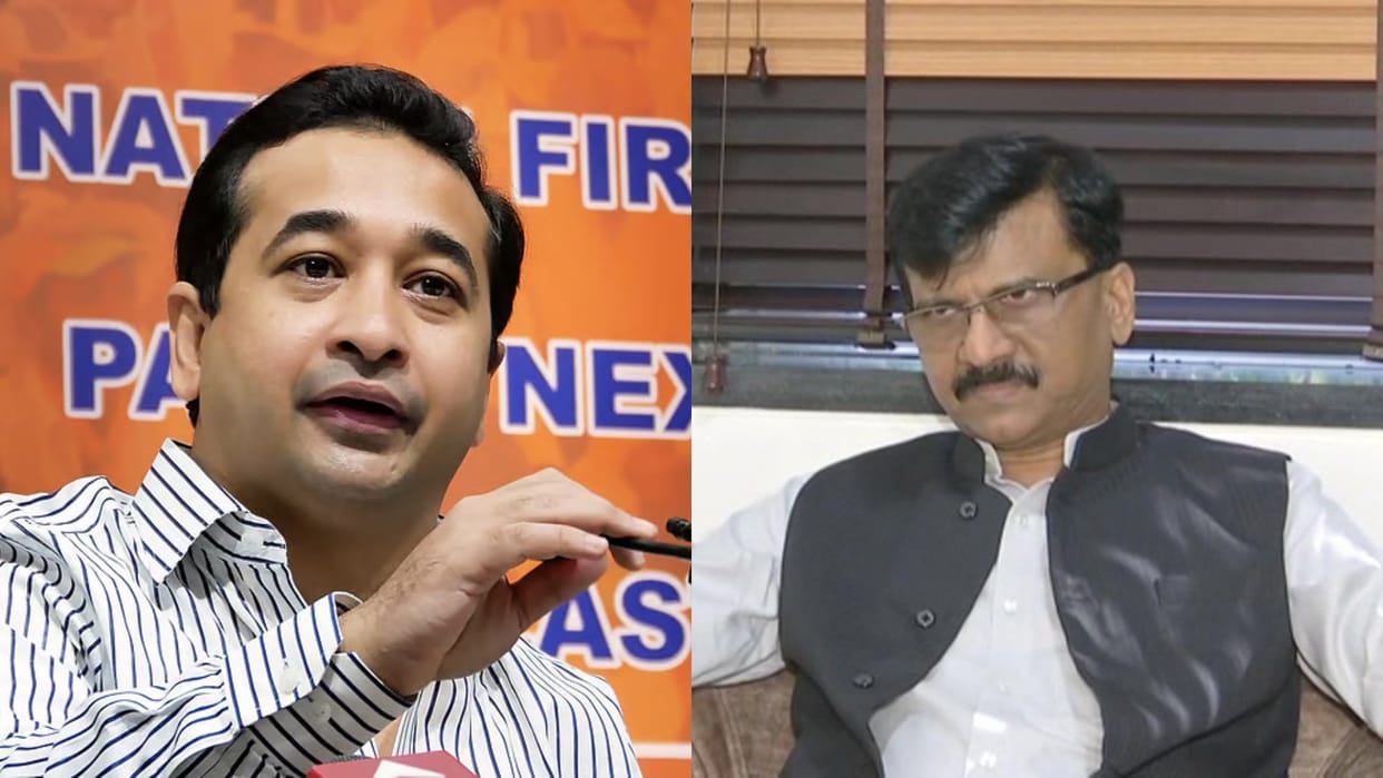 Sanjay Raut in talks to join Congress claims Maharashtra minister BJP leader Nitesh Rane news in hindi