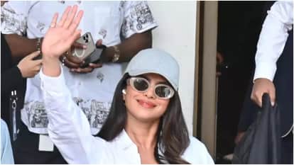 actress Priyanka Chopra Spotted at Mumbai Airport in All white outfit Photo Viral