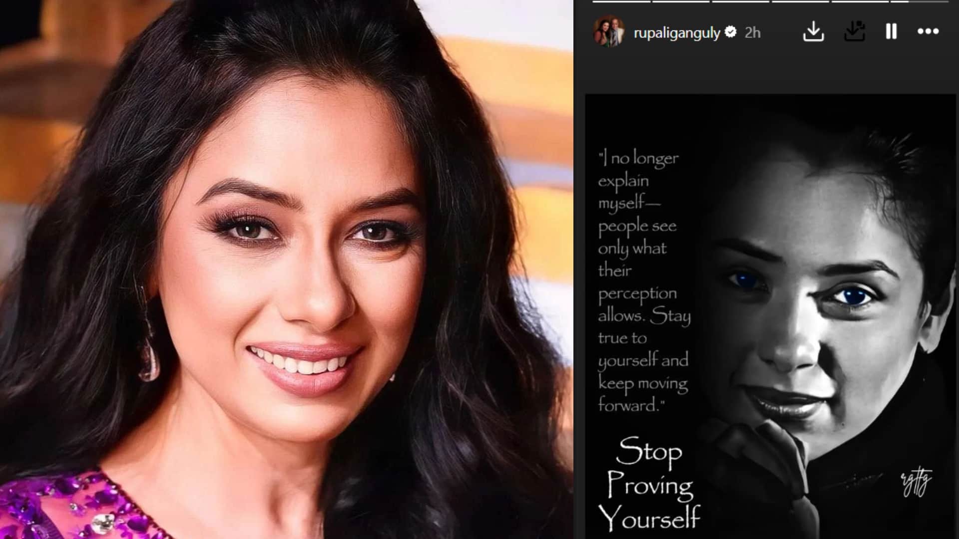 Amid Conflict With Step Daughter Actress Rupali Ganguly Share Social Media Post