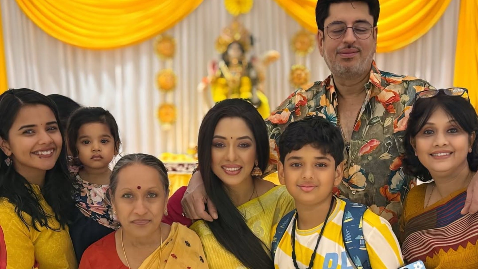 Rupali Ganguly Anupama celebrate Vasant Panchami on set the entire cast was seen in yellow clothes see photos