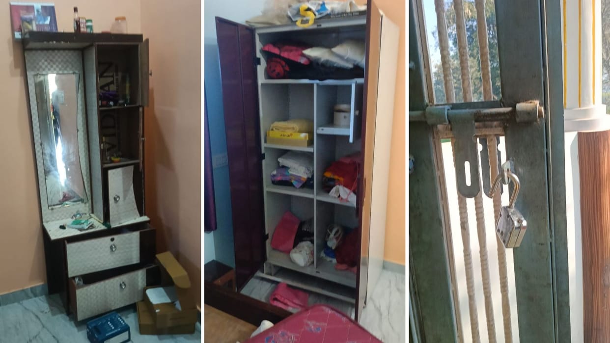 Husband had gone to get his sick wife treated thieves stole goods worth lakhs from the closed house
