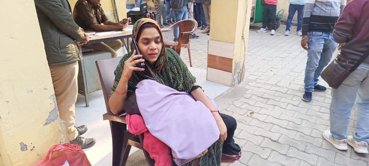 A three year old girl died after being hit by a municipal corporation tractor family members created a ruckus