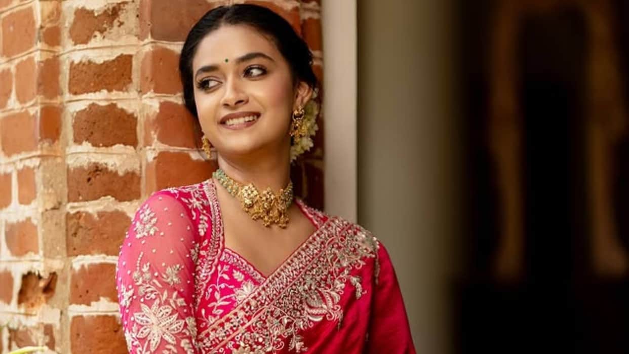 Valentine Day Special Keerthy Suresh Saree Designs For newly Married Bride and Girls Disprj