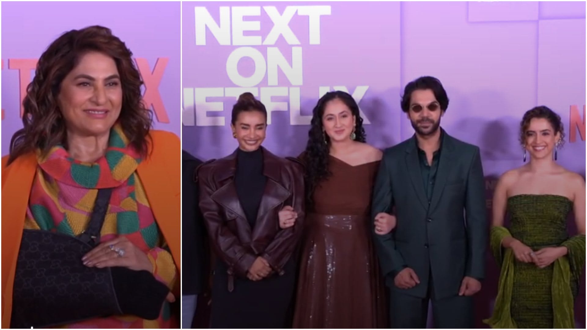 saif ali khan to R Madhavan Fatima Sana Shaikh karan johar at red carpet of netflix slate for 2025