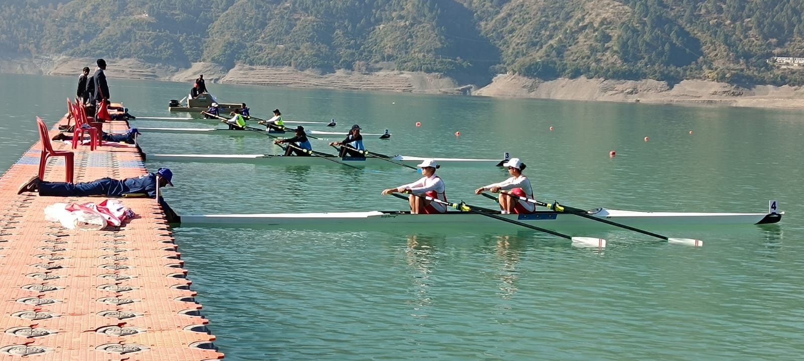 National Games 2025 rowing competition in Tehri Lake 48 players reached the finals in heat race
