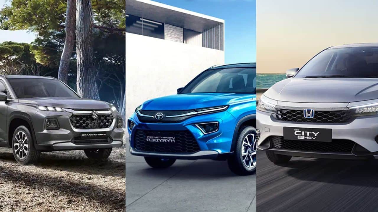 Top 5 Most Selling Hybrid Cars In India Maruti Grand Vitara Toyota Hyryder Honda City HEV Toyota Camry And Mor