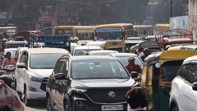 इंदौर में ट्रैफिक जाम