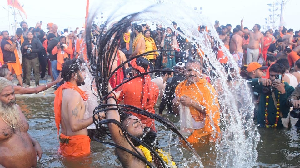 Mahakumbh Divine Display of Devotion and Spirituality Everywhere Deep Meditation Others in Yoga Details in Hin