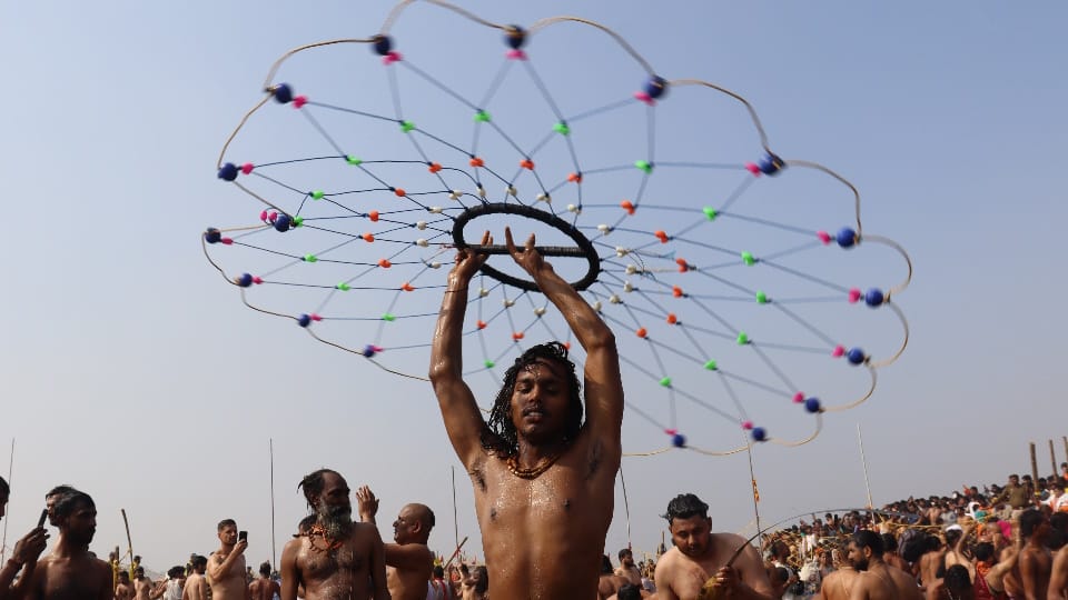 Mahakumbh Divine Display of Devotion and Spirituality Everywhere Deep Meditation Others in Yoga Details in Hin