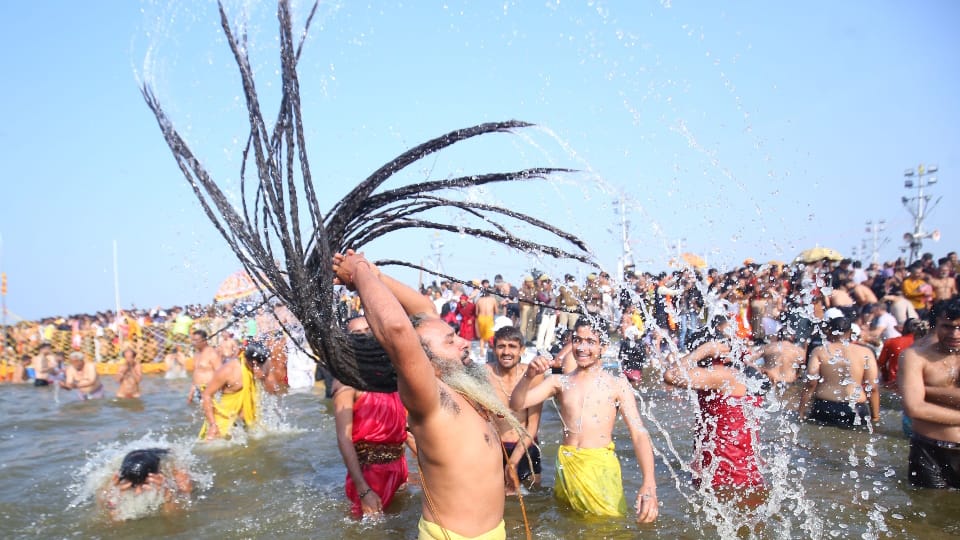 Mahakumbh Divine Display of Devotion and Spirituality Everywhere Deep Meditation Others in Yoga Details in Hin