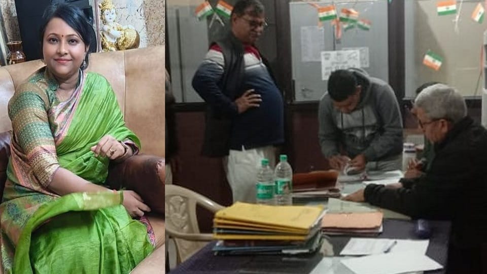 Problems of bribe taking female PCS officer will increase Vigilance searched the records for four hours