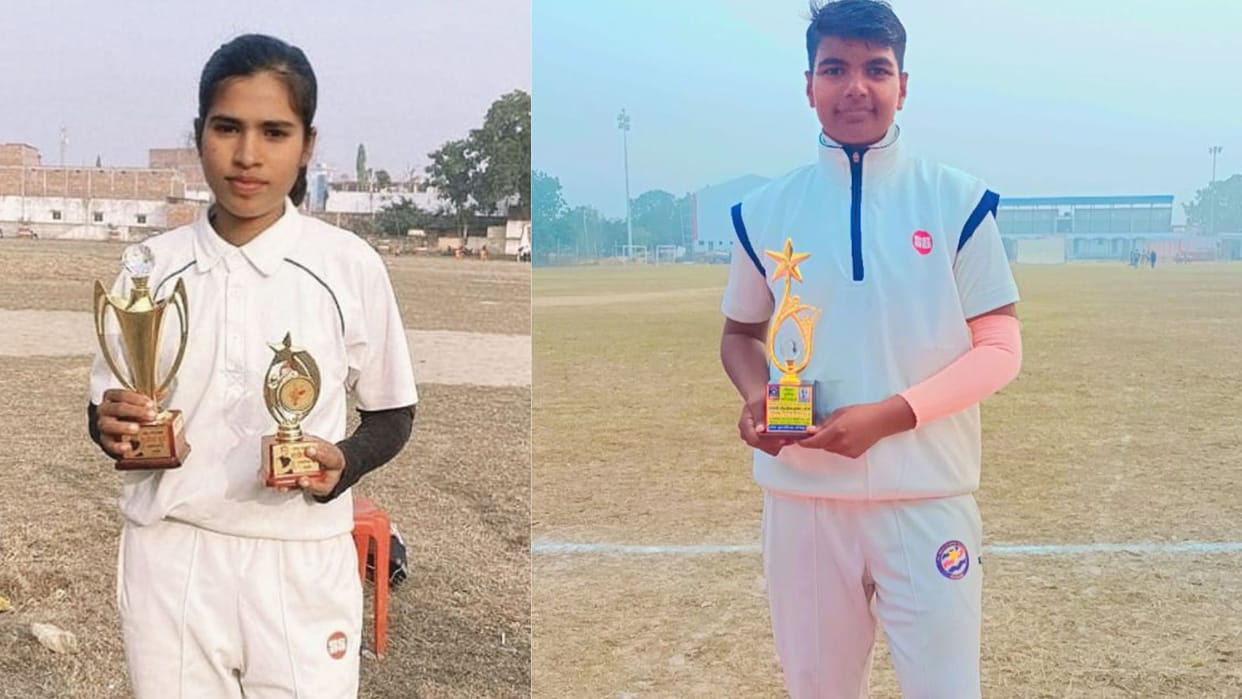 cricket competition player Kajal and Muskan reached UP finals with their brilliant batting