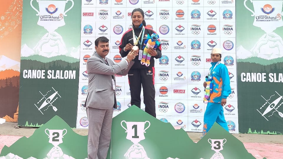 National Games 2025 Uttarakhand gold Rina Sen won gold in canoe slalom competition