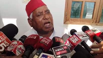 SP MP Awadhesh Prasad Speaks to Media during Voting in Milkipur.