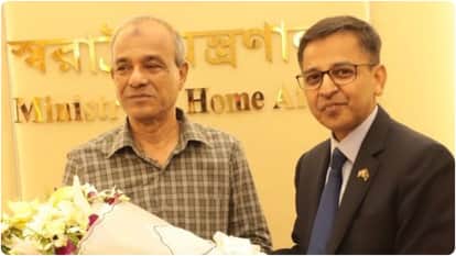 भारतीय उच्चायुक्त के साथ जहांगीर आलम चौधरी