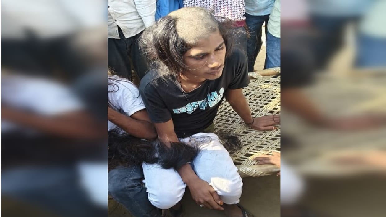 Head of young man molesting girls in Nuh shaved