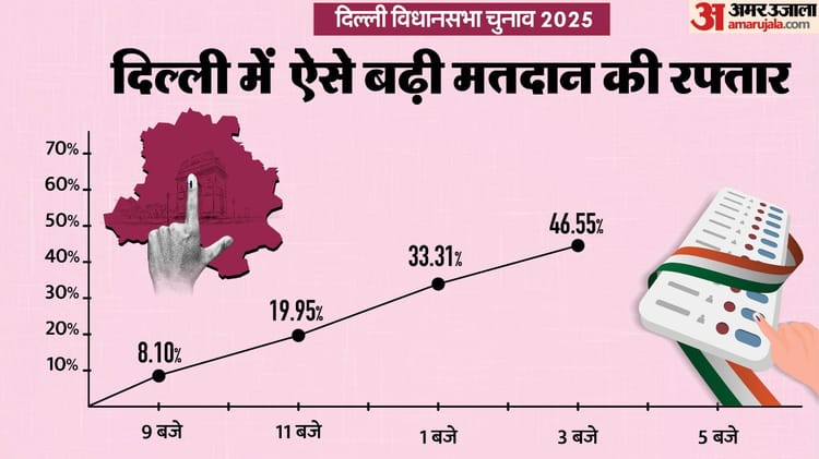Delhi Assembly Election 2025 Voters Exercise Right Voting Percentage Comparison 2020 From Cantt To Ballimaran – Amar Ujala Hindi News Live